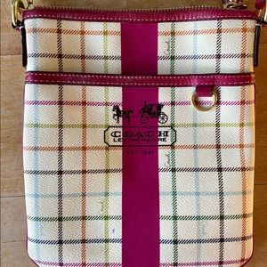 Coach crossbody purse plaid tattersall
